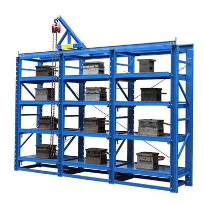 Heavy Duty Steel Mould Racking with 1500kg/Layer Capacity in Blue/Orange/Grey Finish