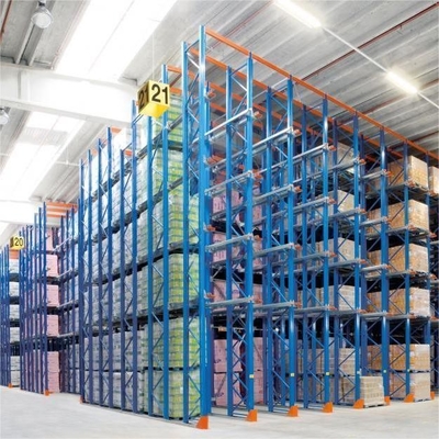 Powder Coated Drive In Pallet Racking , Heavy Duty Industrial Pallet Shelving