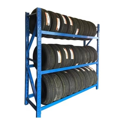 Customized And Adjustable Steel Wheel Racks For Car Tire Display By OEM ODM Supplier