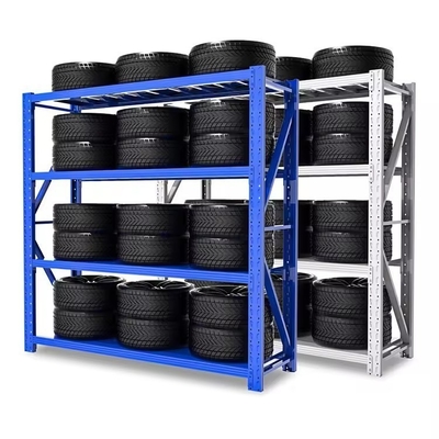 Tyre Storage Display Rack With Medium Duty Metal Shelving Of Conventional Development