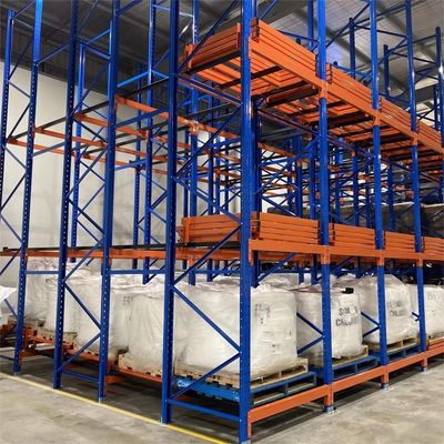 100.000kg 총중량 반 닫힌 후진 팔레트 랙 공간 절약 및 간편한 조작